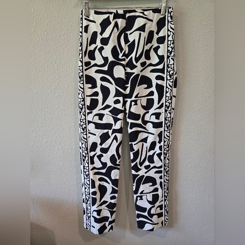 Joseph Ribkoff black/white pull on pants